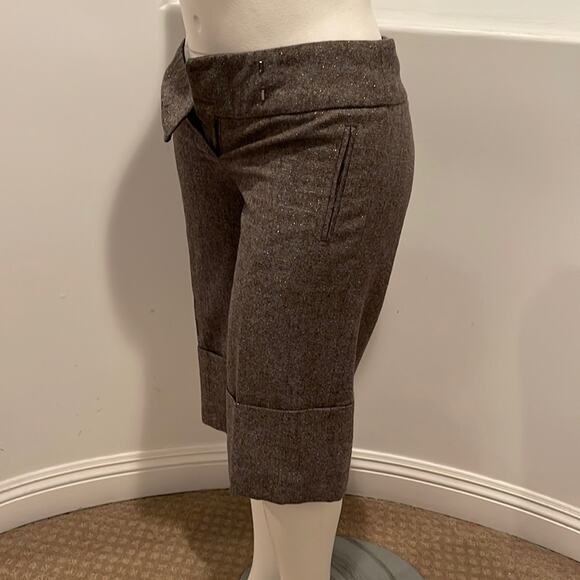 Soya Paris Vintage Flared Cuffed leg Women Short Pants Gray Multi Size T3 - Picture 7 of 11